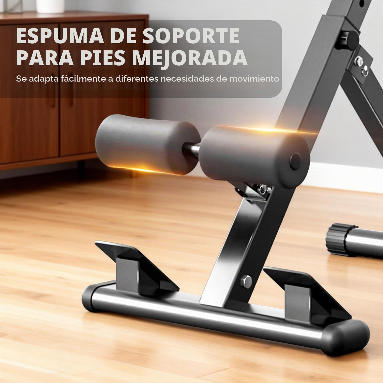 Hyperextension - Silla romana plegable con extensión de espalda y entrenador abdominal, 8 sillas romanas ajustables, banco de hiperextensión, glúteos, isquiotibiales, entrenamientos abdominales