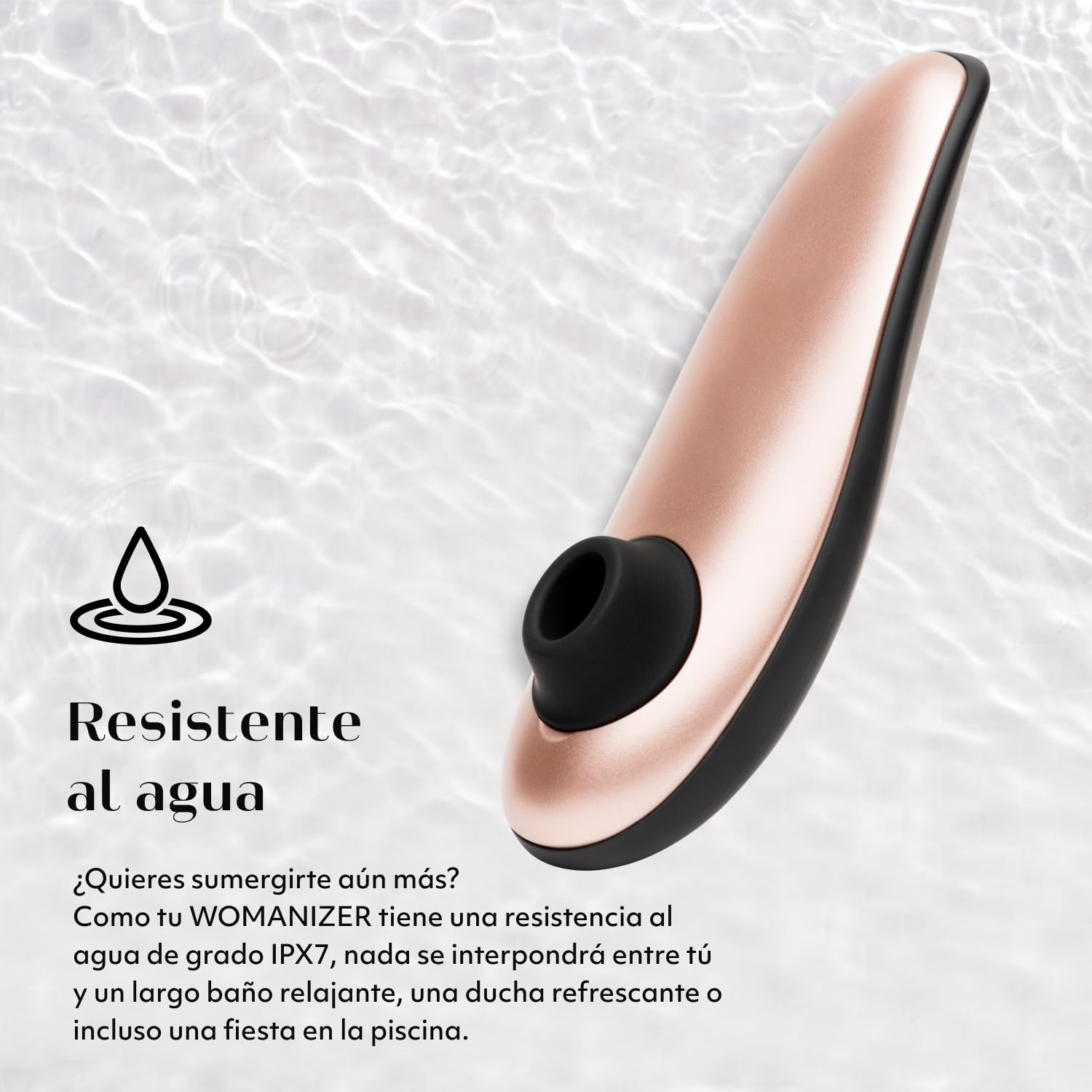 Womanizer Classic Succionador de clítoris - Estimulador de clítoris femenino con 8 niveles de intensidad - Succionador mujer sumergible - Vibrador recargable para mujeres y para parejas - oro rosa