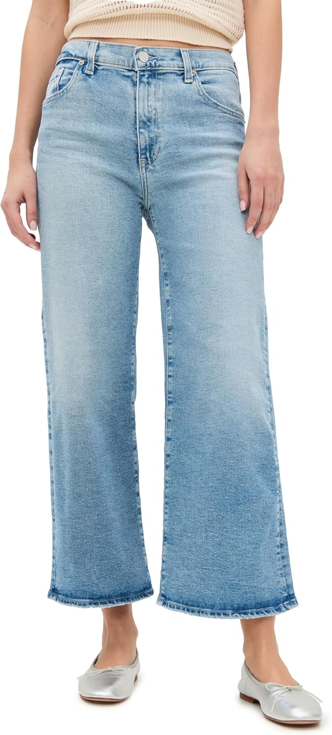 AG Adriano Goldschmied Women's Saige Wide Leg Crop Jeans