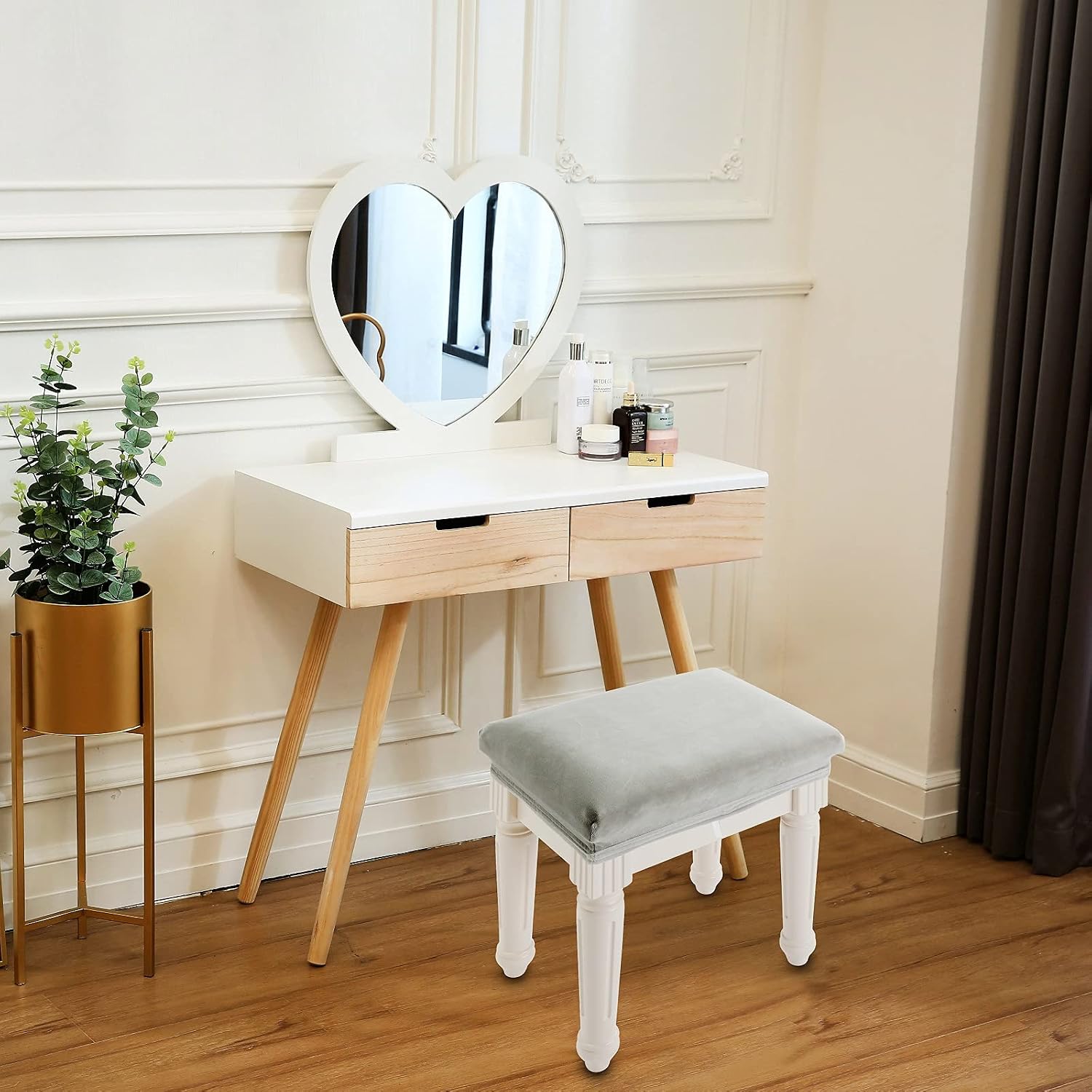 SINOSSO Soft Velvet Vanity Bench Cover, (15"- 19.5") L x (11.8"- 15.7") W Stretch Washable Rectangle Saddle Bar Stool Slipcover, (XS, Light Grey)