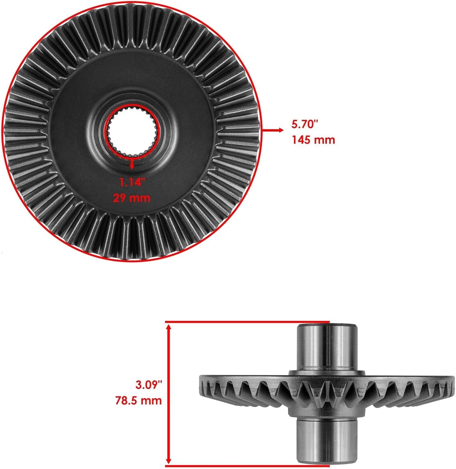 ATV UTV Parts For Rear Diff Ring Gear & Pinion for Honda Fourtrax Foreman 500 TRX500FPM 2008-2010 Model-VN51-ZT5862