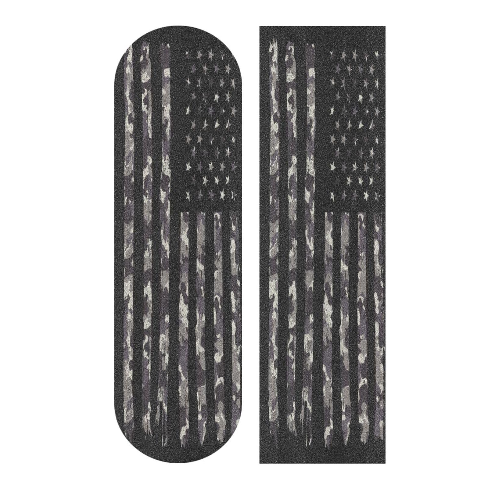 ALAZA Camouflage Flag American Skateboard Grip Tape Sheets Longboards Griptape 33