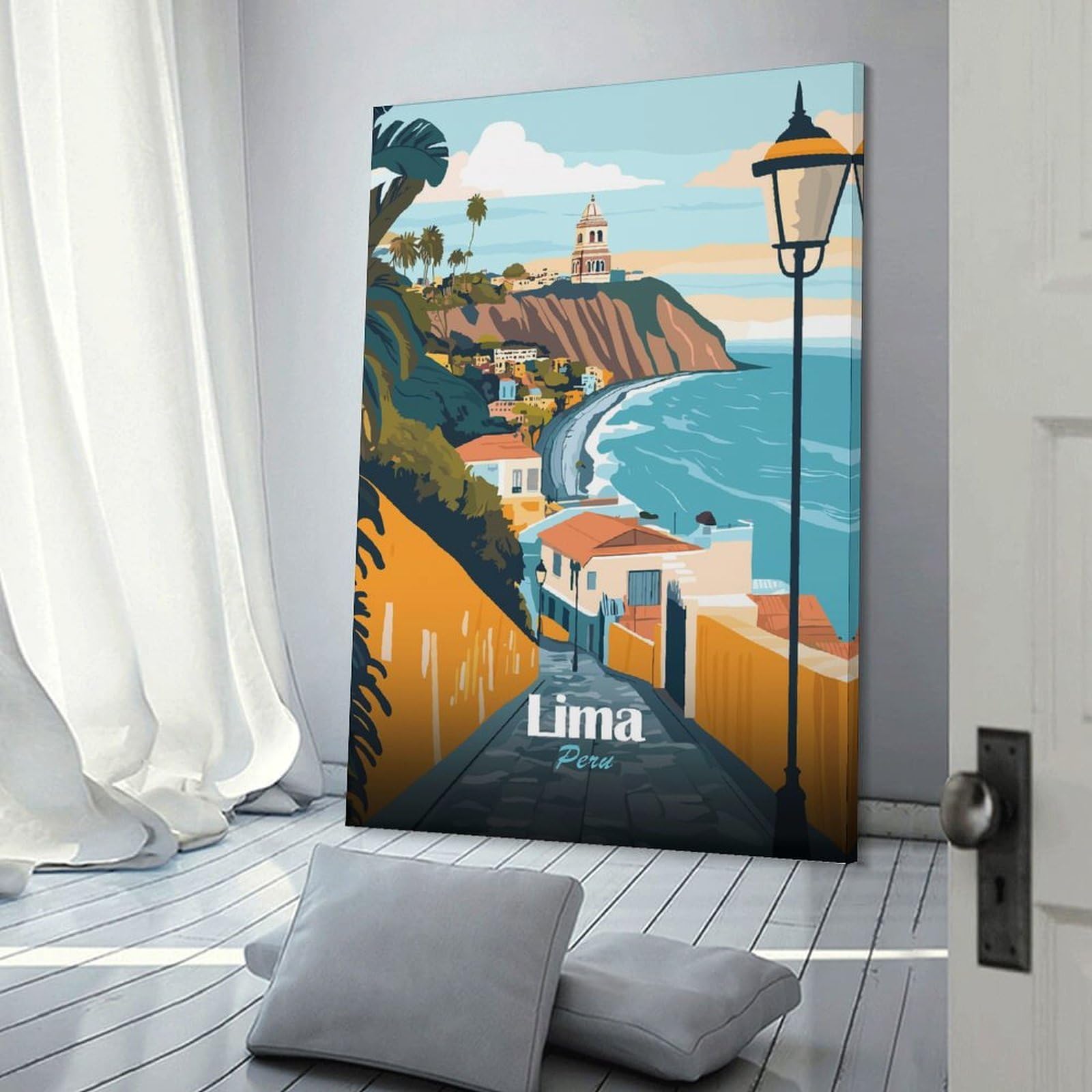 Junmoney Lima Peru Travel (3) Canvas Wall Art, 16x24inch(40x60cm), for Wall Displays, Bedrooms Or Room Updates, Ideal for Building A Coordinated Art Wall