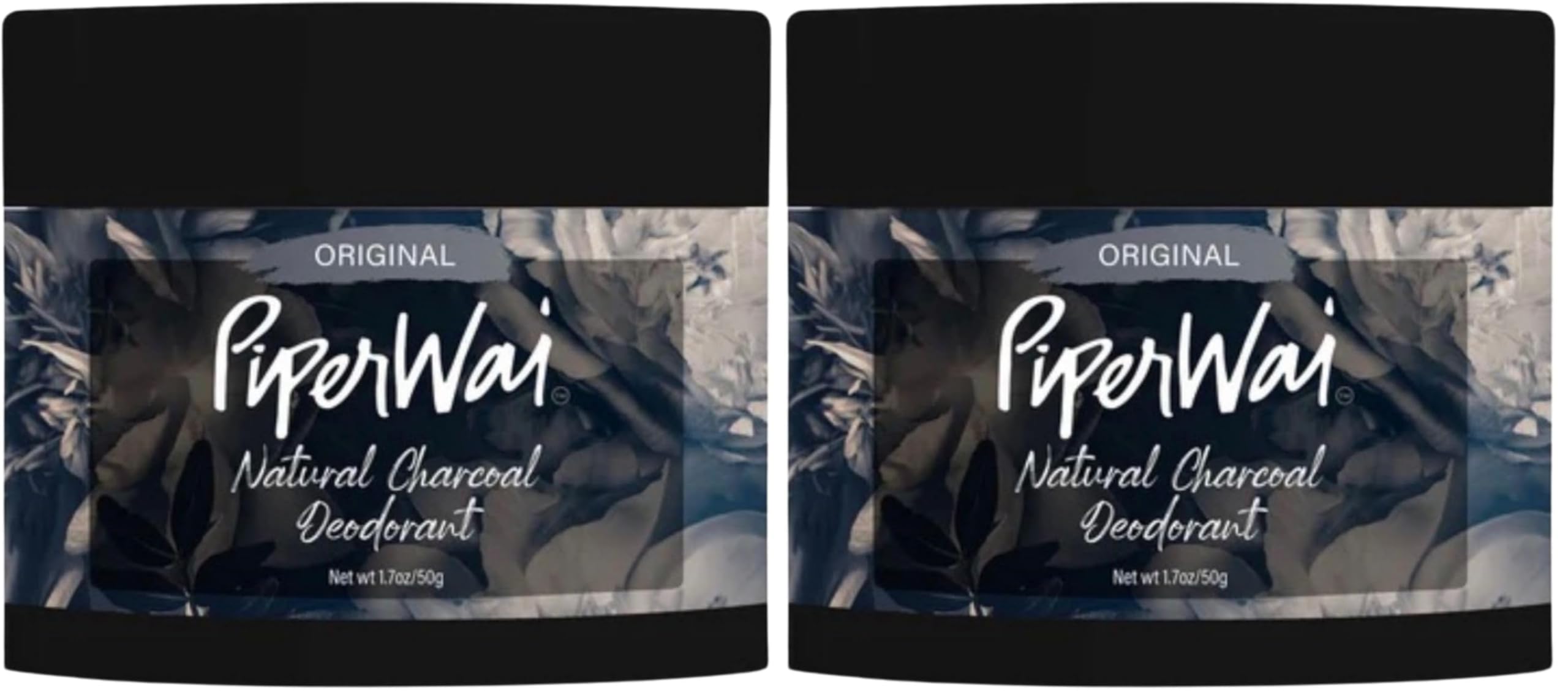 PiperWai Natural Charcoal Deodorant, Aluminum-Free Vegan Creme