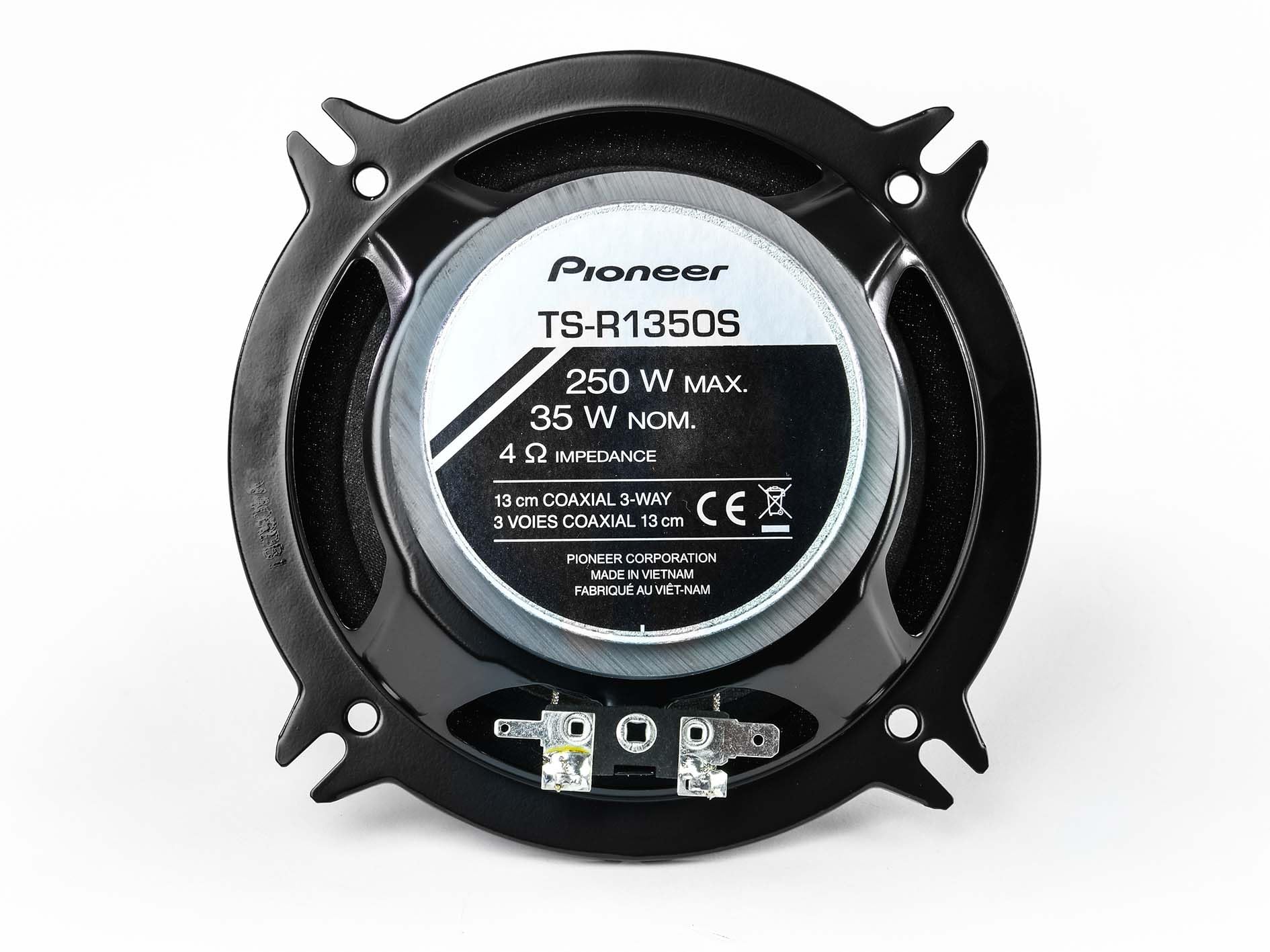 Auto Lautsprecher Boxen 13cm 3 Wege Koax 500 Watt Pioneer TS-R1350S passend für Ford Escort (MK5/MK6/MK7) 1990-2000 Türen Front