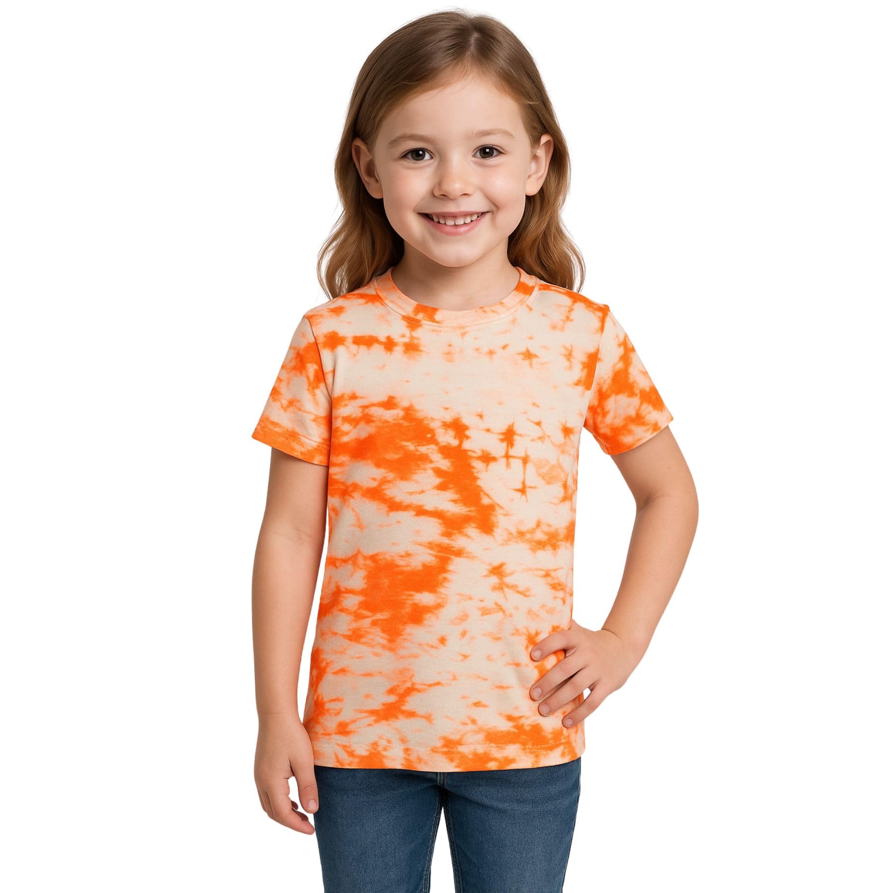 A2z 4 Kids Girls N Orange Tie Dye 250 T Shirt 13