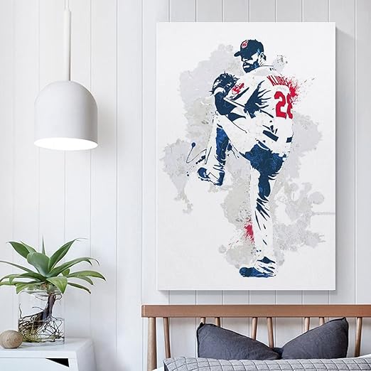 Amazon Co Jp Mlbコーリークルーバークリーブランドインディアンススポーツ野球アートポスター 額入りポスターキャンバスプリント絵画アートウォールポスター スタイリッシュでモダンなベッドルームのリビングルームの装飾アートフォトオフィスの壁掛け 12x18inch