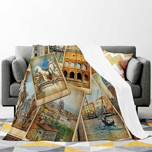 Miniatura 2 de Cobijas para el Frio - Cobijas para el Frio - Manta de arte vintage, suave, afelpada, esponjosa, 40 x 60 pulgadas