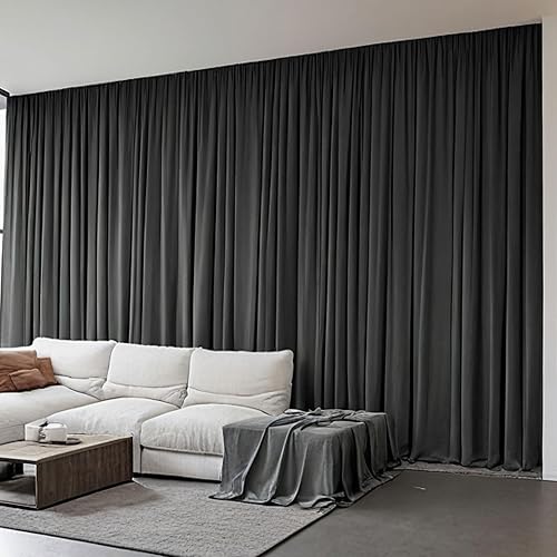 Cortinas de cine en casa insonorizadas separadoras de habitaciones, cortinas divisoras de habitación para sistema de riel de techo o barra con