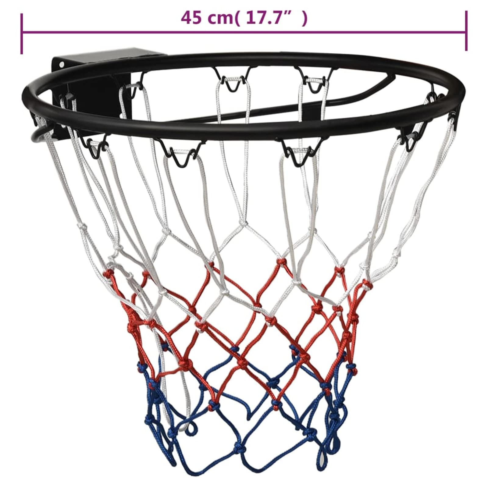 ShGaxin Canestro da Basket Nero 45 cm Acciaio,Articoli Sportivi,Sport,Basket,Parti e Accessori canestro Basket,Cerchi da basket-93659
