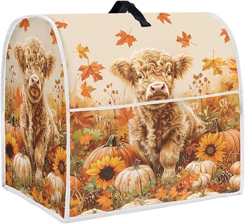 Miniatura 8 de HUISEFOR Funda para batidora de pie compatible con mezclador de ayuda de cocina, lindo estampado de limón, fundas a prueba de polvo con bolsillos