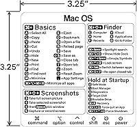 Vista 4 de Pegatina de acceso directo de Mac - Pegatina de atajos de Mac OS (M1+Intel), calcomanías de atajos de teclado para computadora portátil, compatible