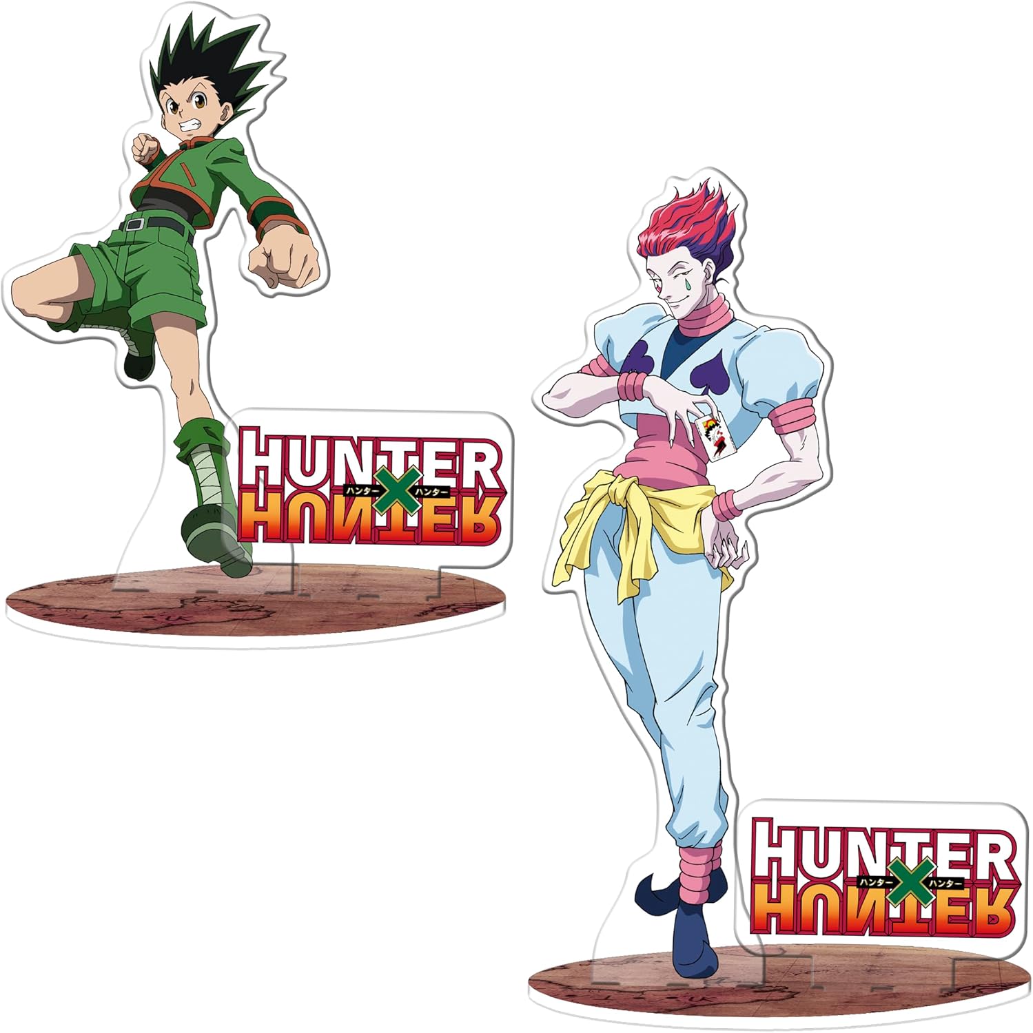 ABYSTYLE Hunter x Hunter Gon and Hisoka Twin Pack Acrylic Stand Figures Anime Manga Desktop Accessories Merch Gift Includes (2)