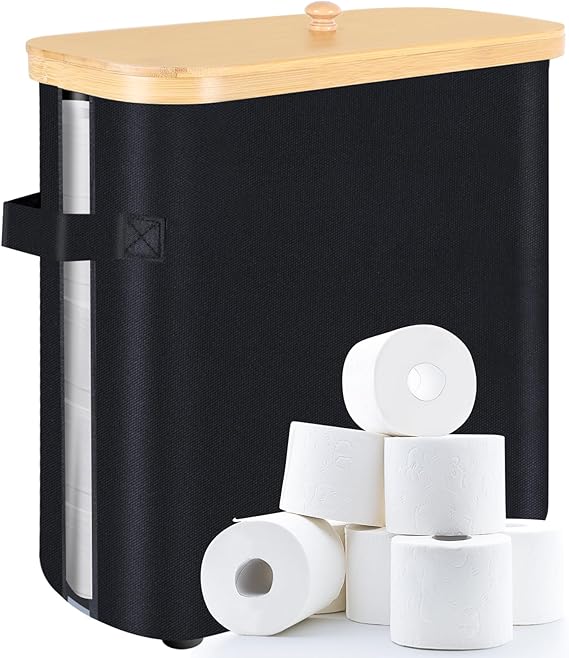 Amazon.com: Toilet Paper Storage Holder, Black Extra Toilet Paper ...