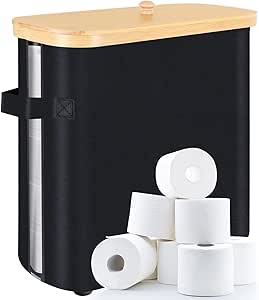 Amazon.com: Toilet Paper Storage Holder, Black Extra Toilet Paper ...