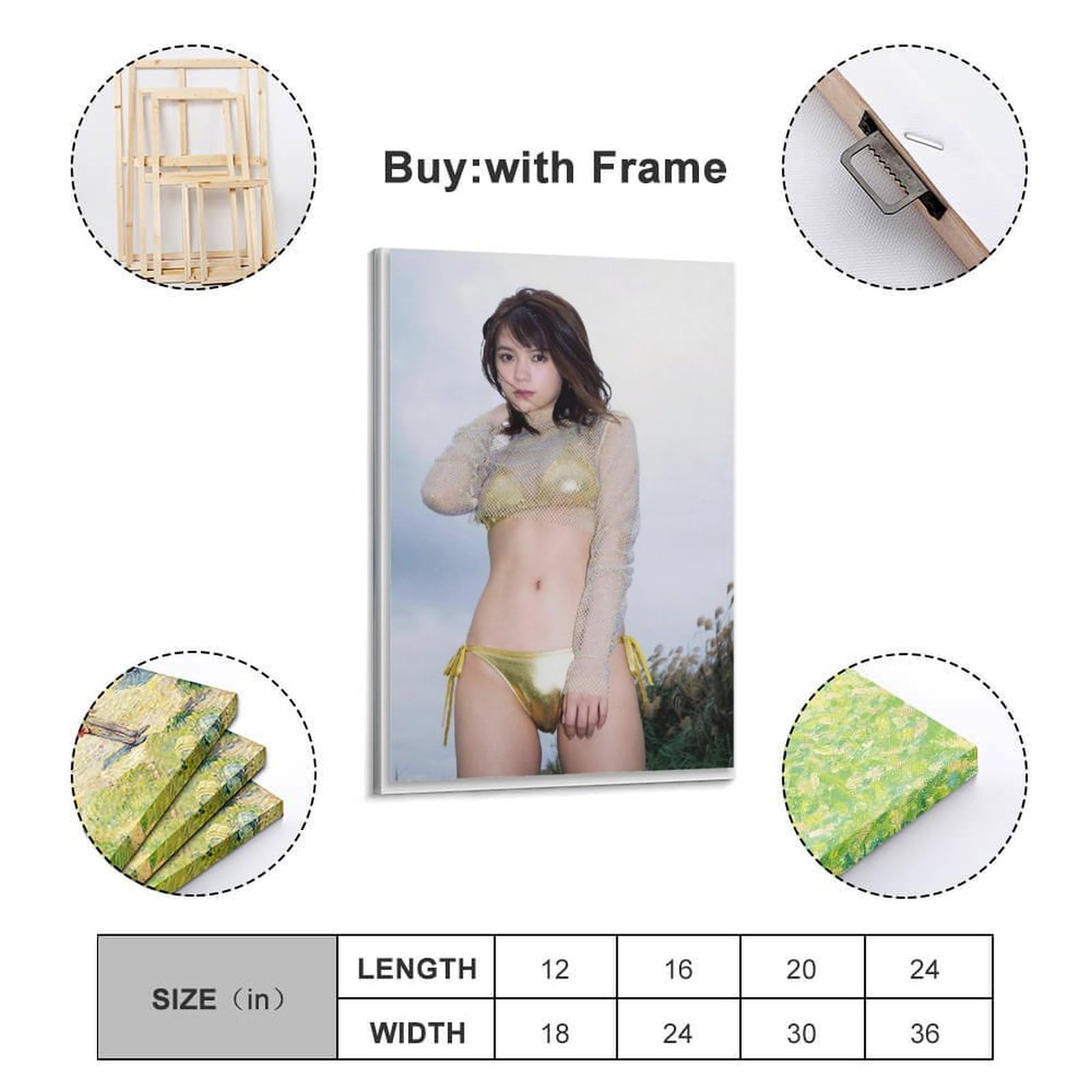Amazon.co.jp: 村山優香写真フォトポスター12 キャンバスアート