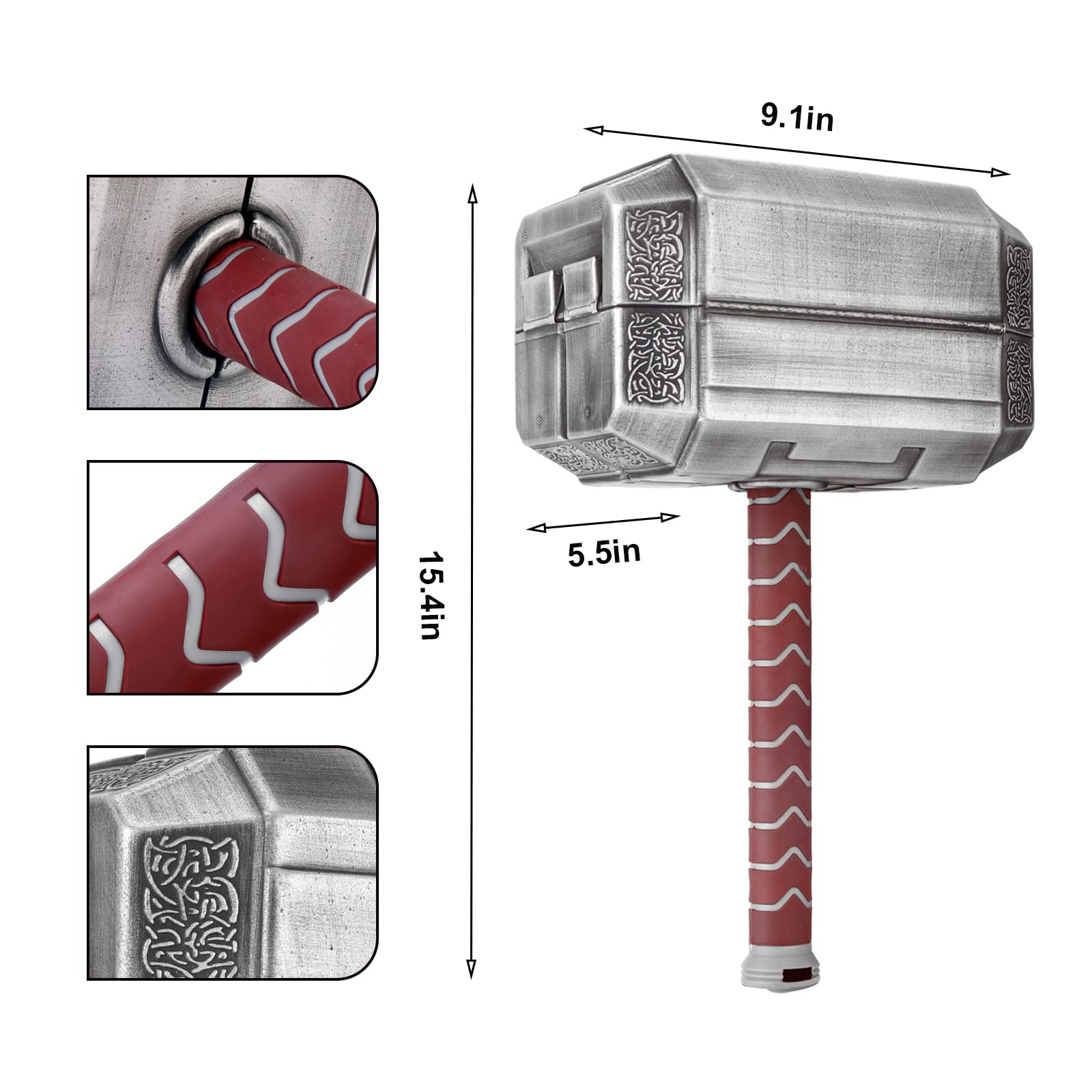 Hammer Tool Set, Multifunctional Hammer Tool Box, Excellent Novelty Gift for Men, Silver