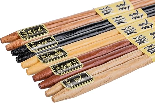 Miniatura 10 de Heim Concept Juego de palillos de madera natural reutilizables chinos, coreanos, japoneses, palillos de bambú