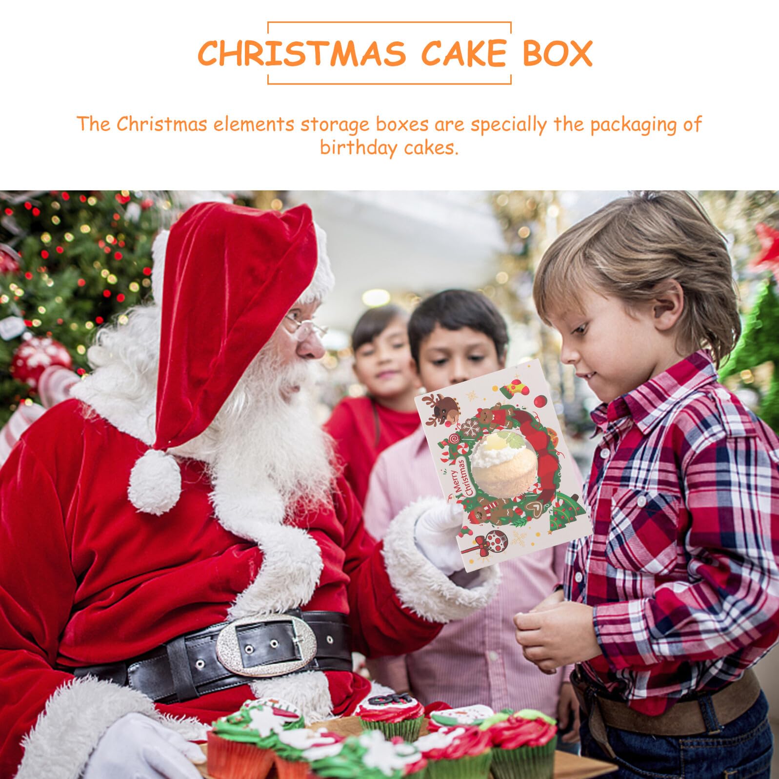 Scatole da Dessert Natalizie 12 Pezzi Grandi in Bianco e Carta Kraft, Contenitori per Torte e Cupcake, Confezioni Regalo per Feste, Compleanni e Trasporto Sicuro Dolci