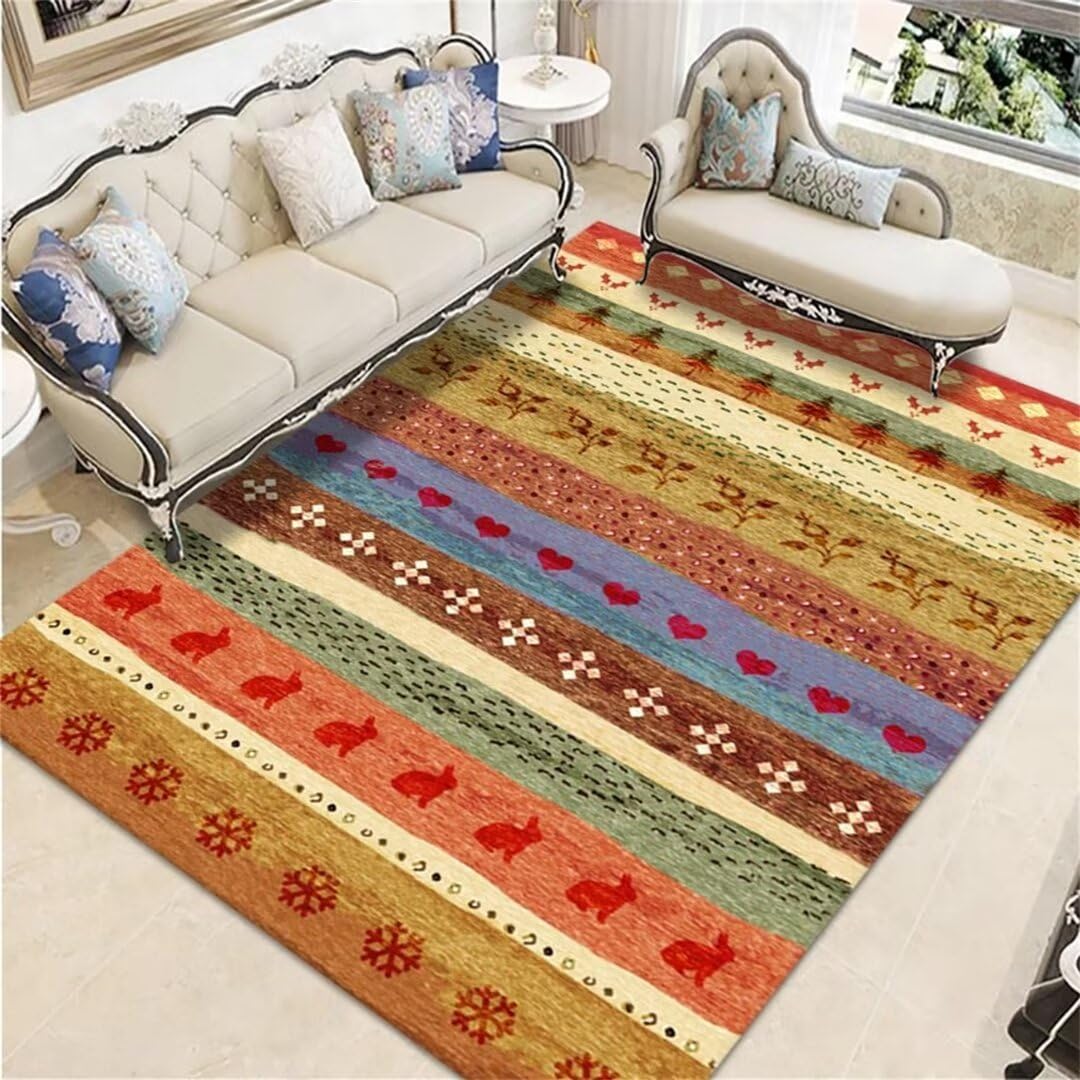 Tapis personnalisé doux rouge 160x200cm pour chambre d'enfant douillette