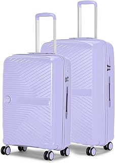 Nasher Miles Bruges Hard-Sided Polypropylene Luggage Set of 2 | 65cm &amp; 75cm | 8 Wheels Medium &amp; Large Trolley Bag for Trav...