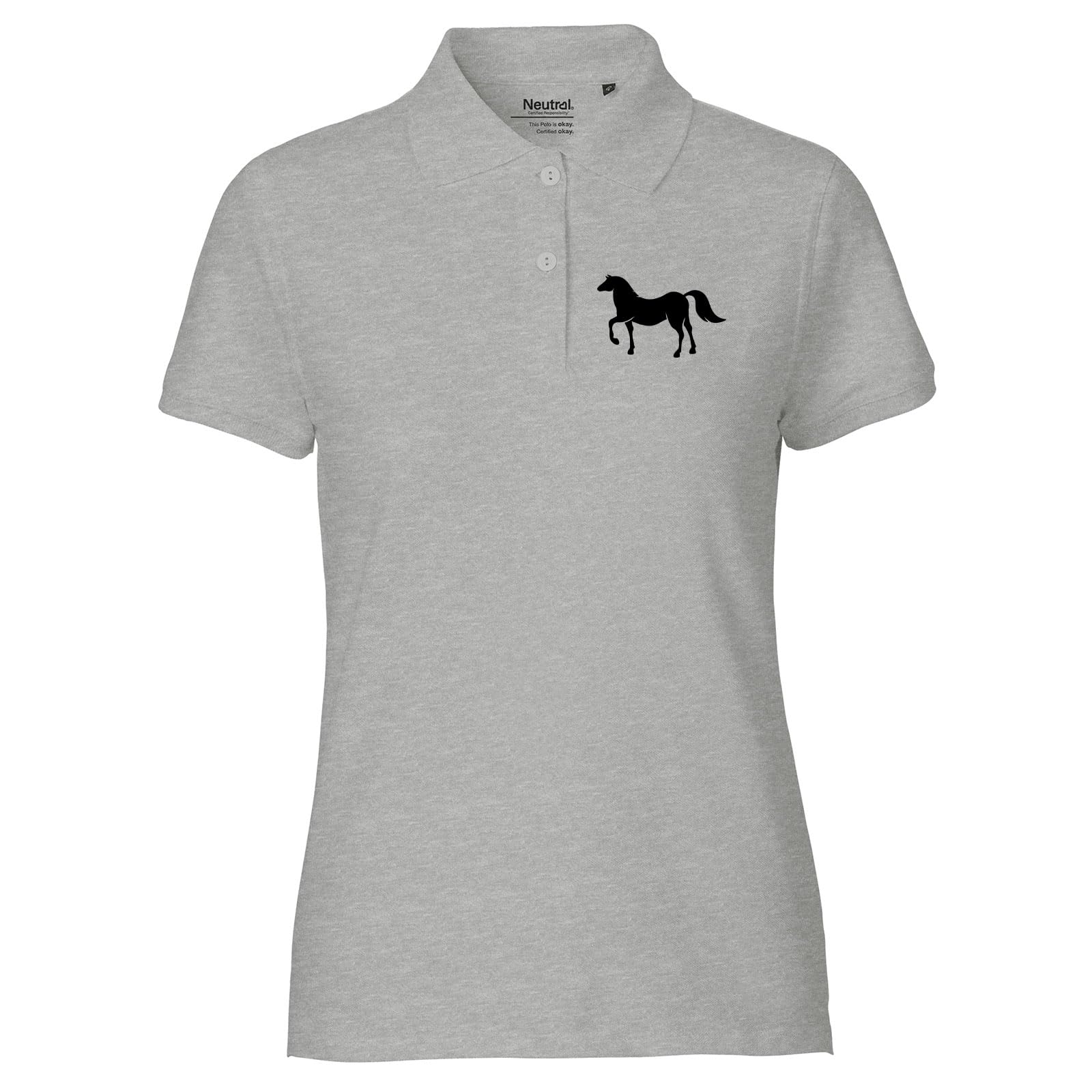 Huuraa Damen Polo Shirt Pferd Silhouette Geschenk