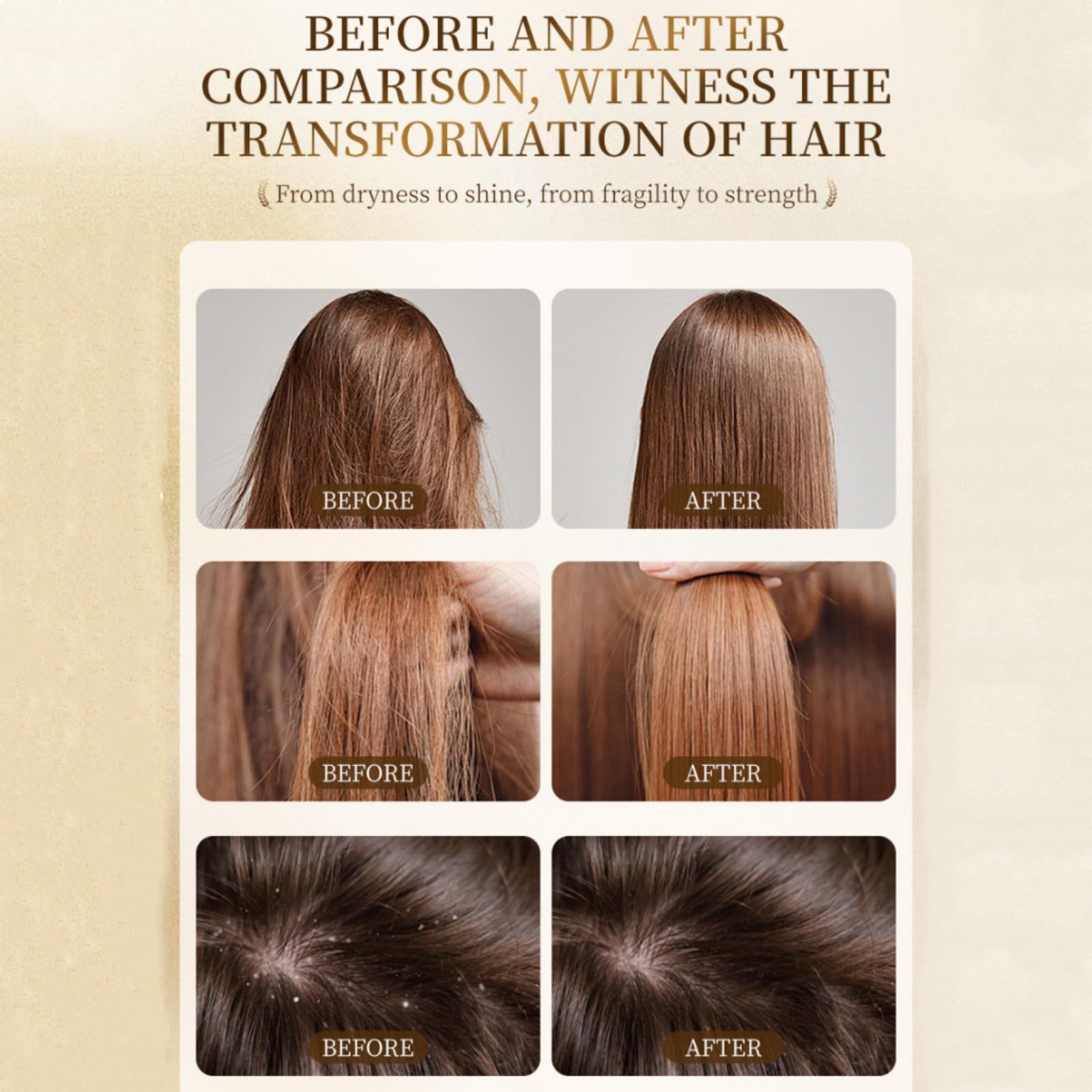 Tallow Shampoo for All Hair Types Volumizing Shampoo Deep Cleansing, Anti-Dandruff Oil Control, Smooth Frizz - Image 4