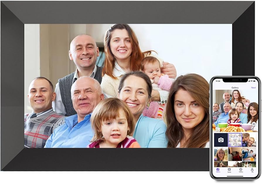 Uhale Digital Picture Frame, 10.1-inch High Definition Touch Screen, 16GB Memory, Digital Photo Frame with Automatic Rotation Feature