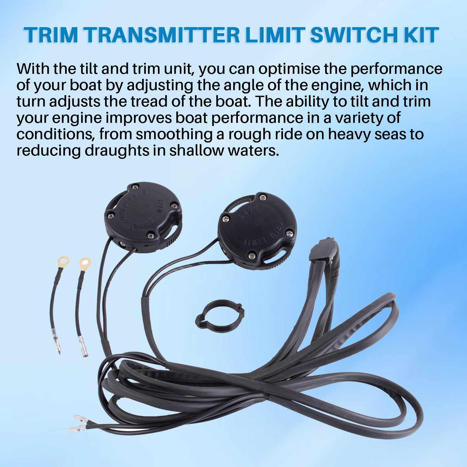 18-7633 - Kit de recorte para Mercruiser Alpha Bravo (repuesto para 805320A03 805129A3 805130A2)