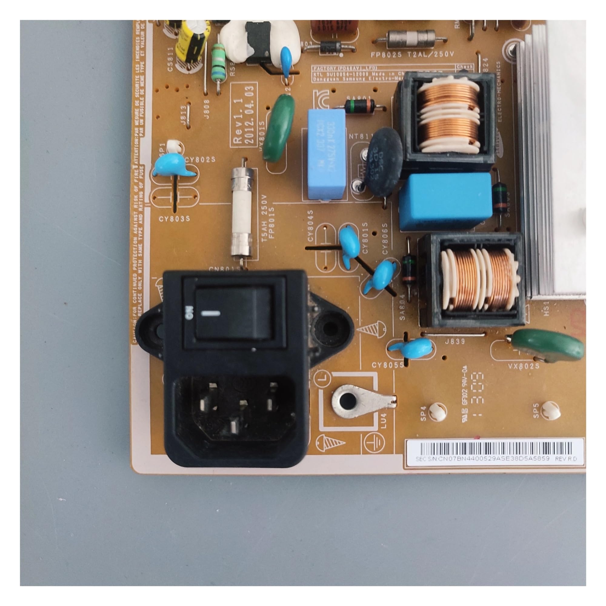 Scheda di Alimentazione TV, Accessori TV, Compatibile con Samsung, Scheda di Alimentazione TV LCD LH46MDBPLGZA/ZA BN44-00529A