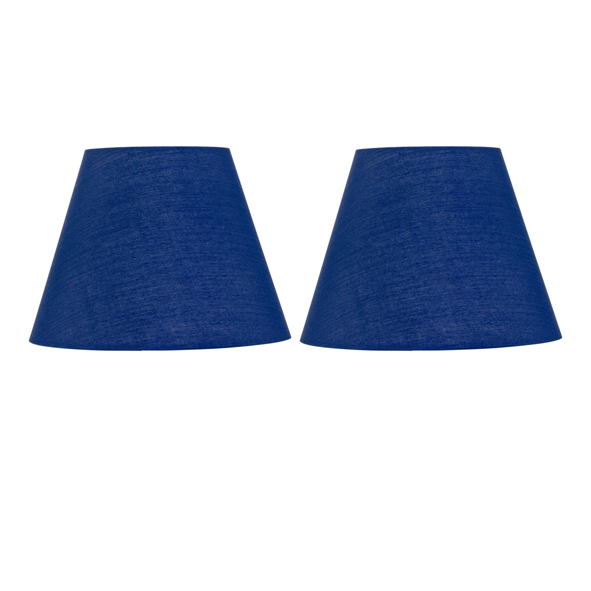Set of 2 Navy Blue Fabric Table Lamp Shades, Lampshade for or Bedside Light, Diameter 20cm