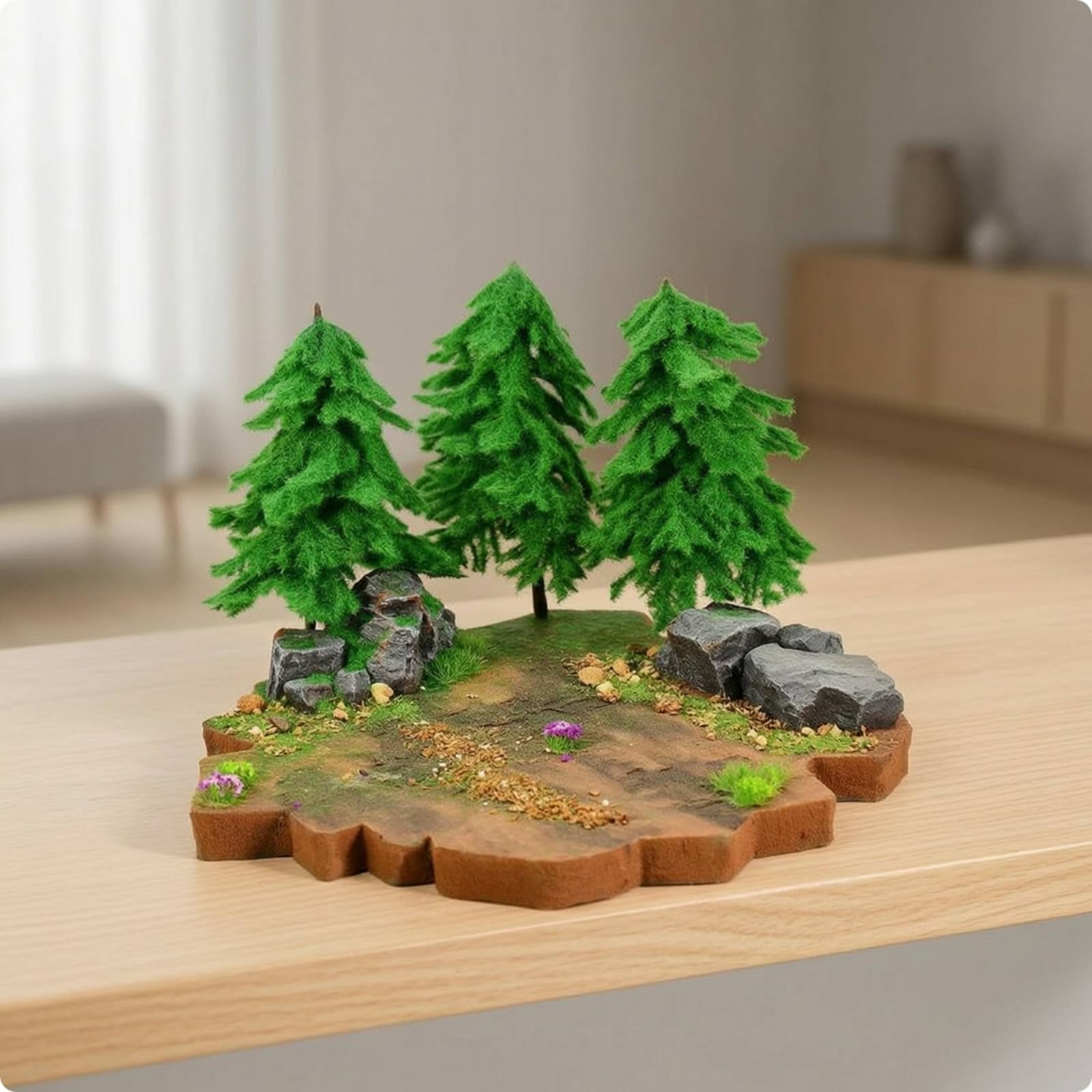 FytStycale Kit Diorama Fai da Te Realistico Paesaggio in Miniatura Decorativo Modellismo per Hobbisti, Scena Foresta