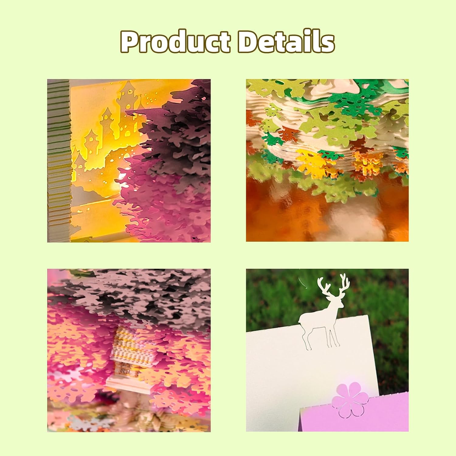 2026 3D Treehouse Desk Calendar with LED Light, Transparent Acrylic Box, DIY Decorative Notebook, Bookmark, Laser Cut Design, Fun Gift for Kids and Adults