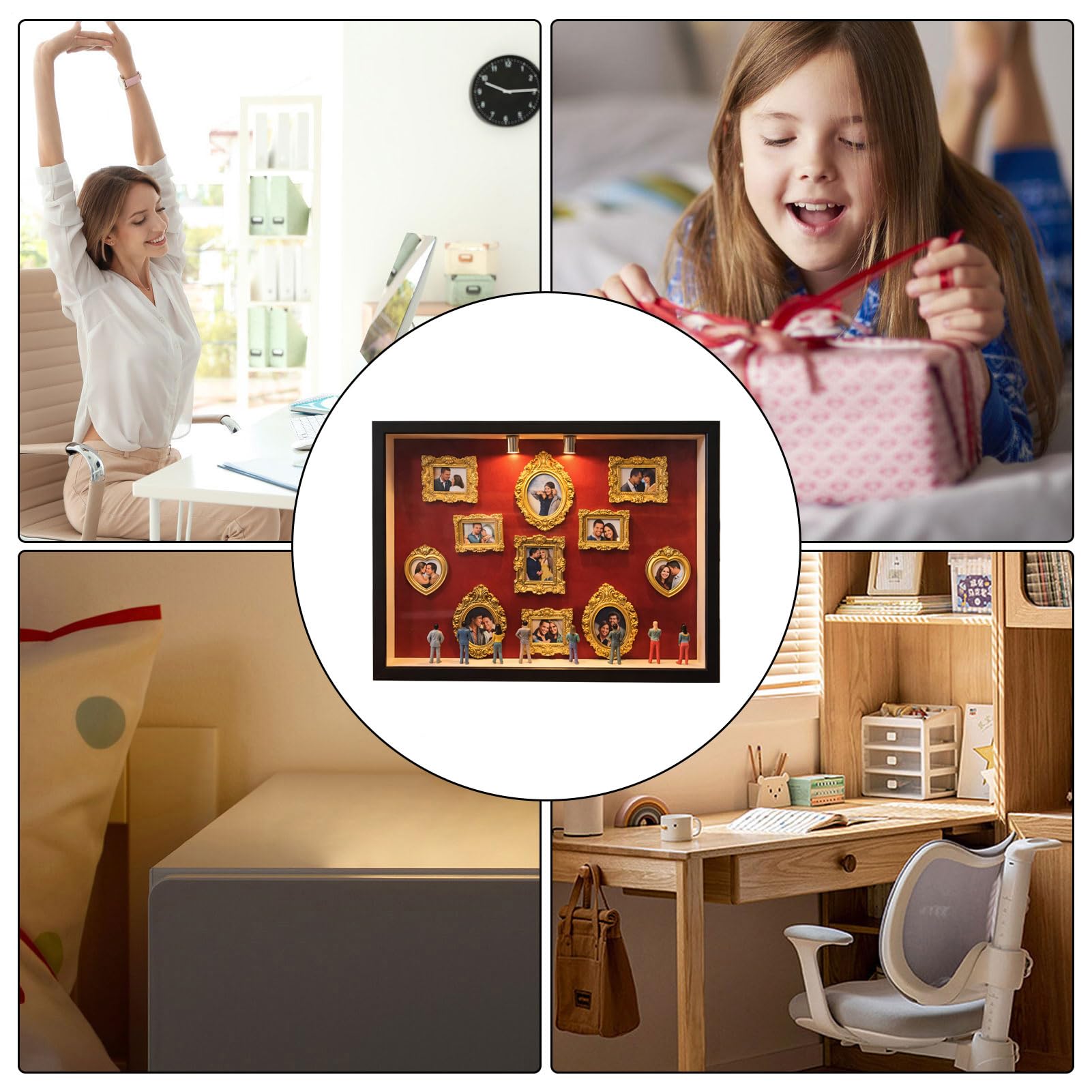 Cajas De Silueta De Museo, DIY Mini Museum Silhouette Box, Museo Box Silueta Con Luces Cajas De Exposición, Museum Of Us Marco Personalizado Para Parejas Regalo Para Aniversario De San Valentín