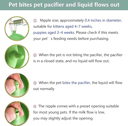 Miniatura 3 de Comedero para cachorros y gatitos recién nacidos, cuenco de alimentación de leche, diseño de 4 pezones para facilitar la lactancia de mascotas