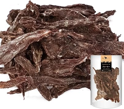 Amazon 鹿肉ジャーキー 宮崎県 霧島産 無添加 100g ジビエ 保存料 添加物不使用 低脂肪 高たんぱく 犬用 ペットおやつ 鹿肉 犬用おやつ オメガ３脂肪酸 ダイエットにも 100g Bayu Store ジャーキー 通販