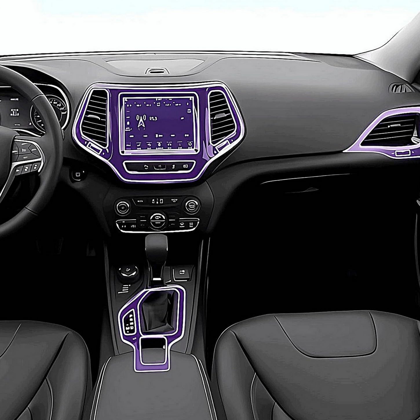 Film protection console Jeep Cherokee 2019-2022 TPU transparent