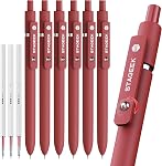 STAGEEK Black Gel Pens GX3, 12Pcs Fine Point Smooth Writing Pens with 3 Extra Refills, Quick Dry Black Ink Pens for Journaling, Office, Note Taking, School Supplies, Nurse Aesthetic(Black)