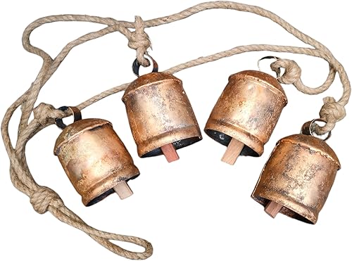 Miniatura 4 de Decoraciones de Navidad para interiores, guirnalda de Navidad para decoración del hogar de campanas de latón, campanas de puerta, campanilla de