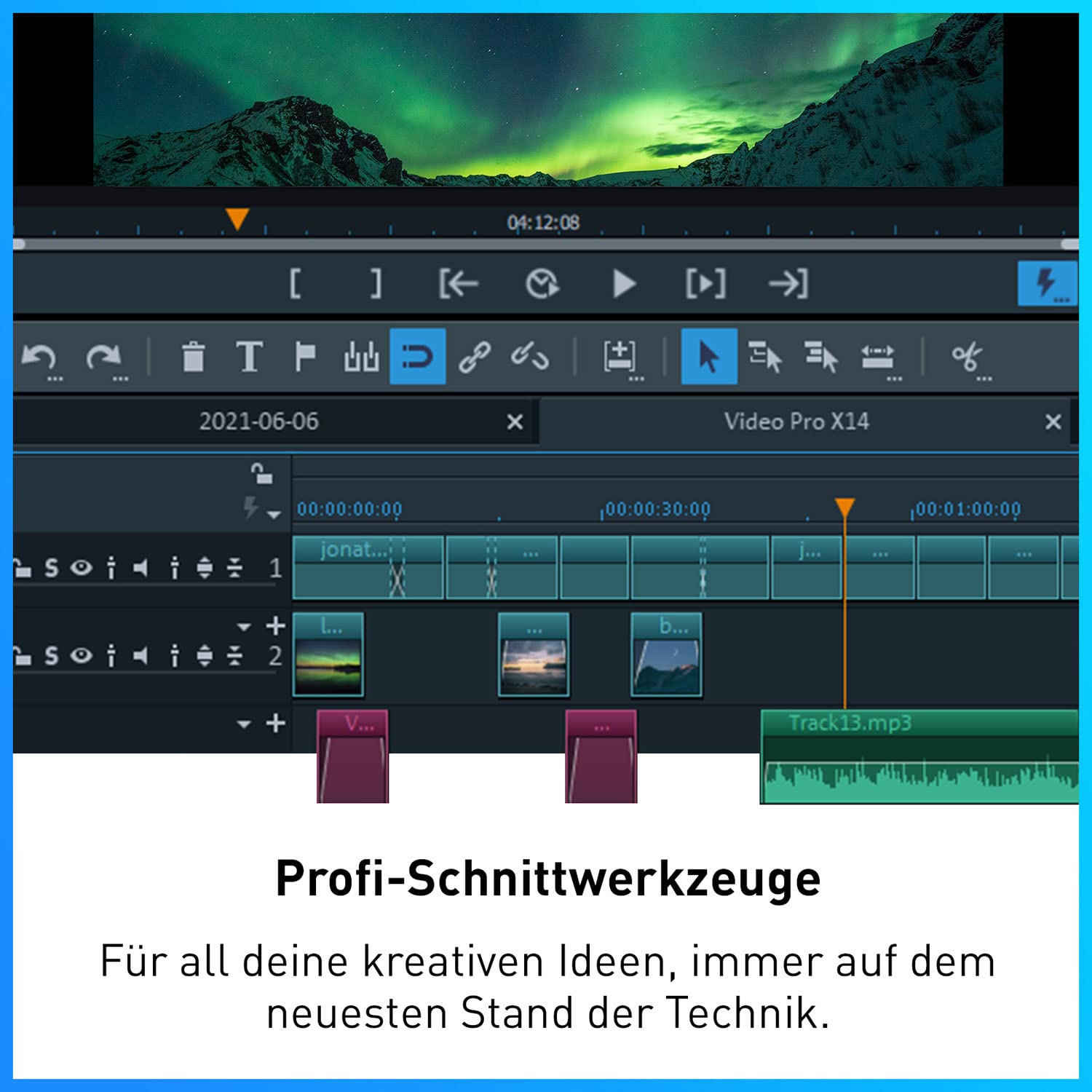 MAGIX Video Pro X14 - Intuitive Videobearbeitung mit Profi-Tools | Videobearbeitungsprogramm | Videoschnittprogramm | für Windows 10/11 PC | 1 PC Aktivierungscode