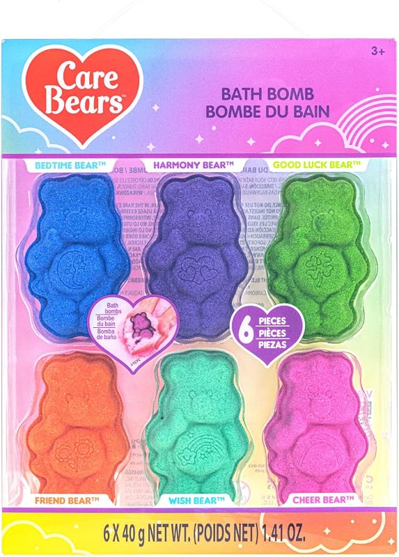 Conjunto de Bombas de Banho Care Bears com 6 Unidades, 40 g Cada, Fragrância de Chiclete