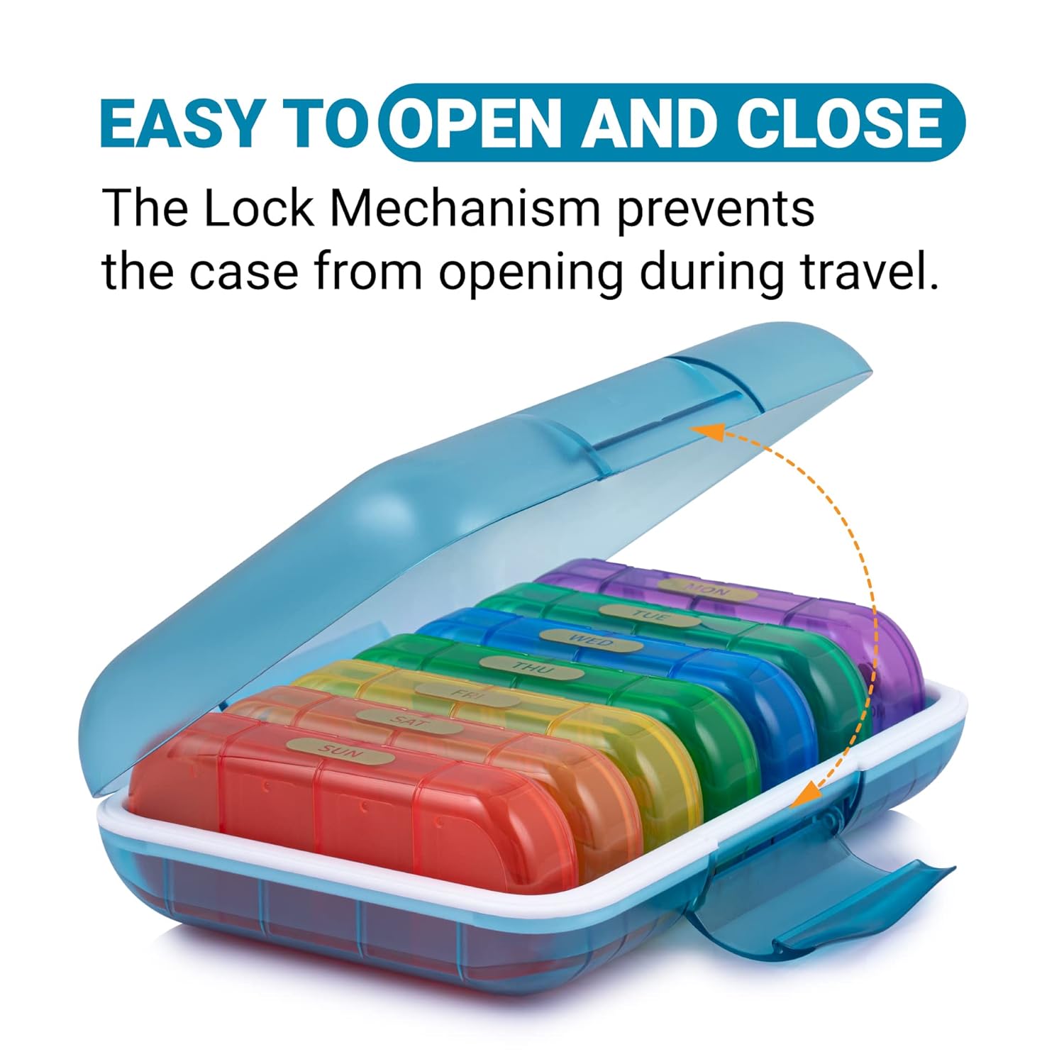 POPCUBE weekly pill organizer 4 times a day, Medicine organizer box| Medicine box, portable travel pill box weekly with large compartments moisture-proof pill case for vitamin, Medicine, pills, supplements (Mulitcolor-4 Compartment) POPCUBE weekly pill organizer 4 times a day, Medicine organizer box| Medicine box, portable travel pill box weekly with large compartments moisture-proof pill case for vitamin, Medicine, pills, supplements (Mulitcolor-4 Compartment)
