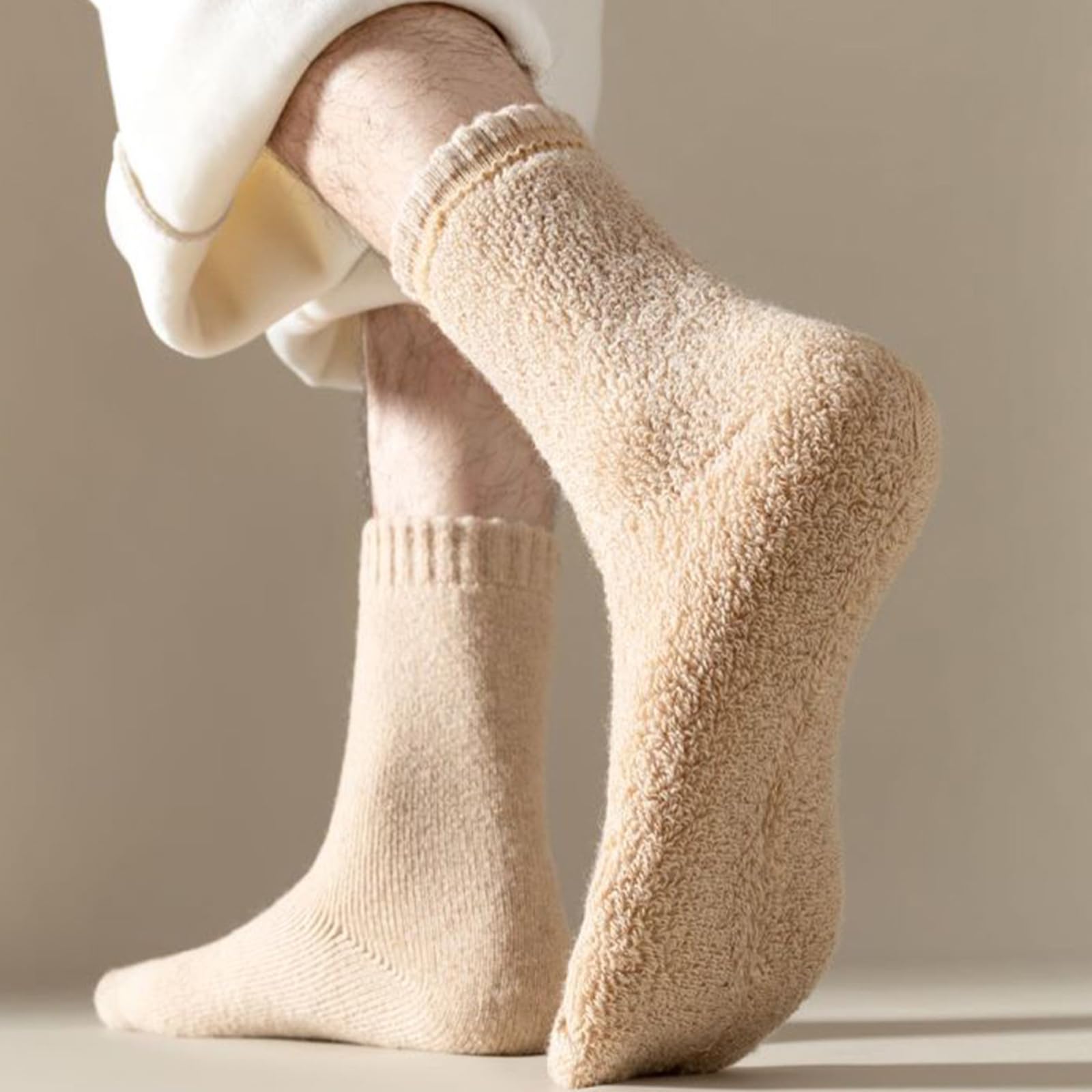 MOSOTECH Calze Termiche Uomo, 5 Paia Calzini Uomo Invernali in Spugna, Calzini Caldi per Lavoro, Casuale, Trekking, EU 39-45