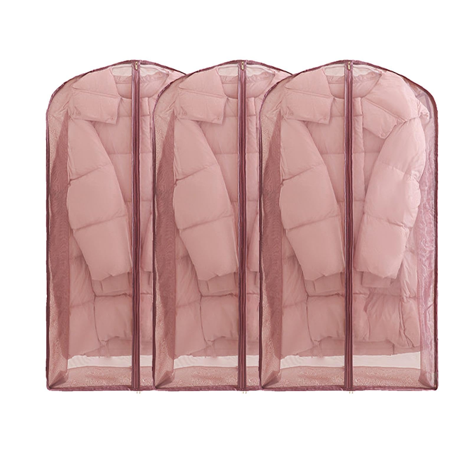 3er Set Komprimierbare Kleidersäcke Kleidersack Pelzmäntel Organza Gewebe