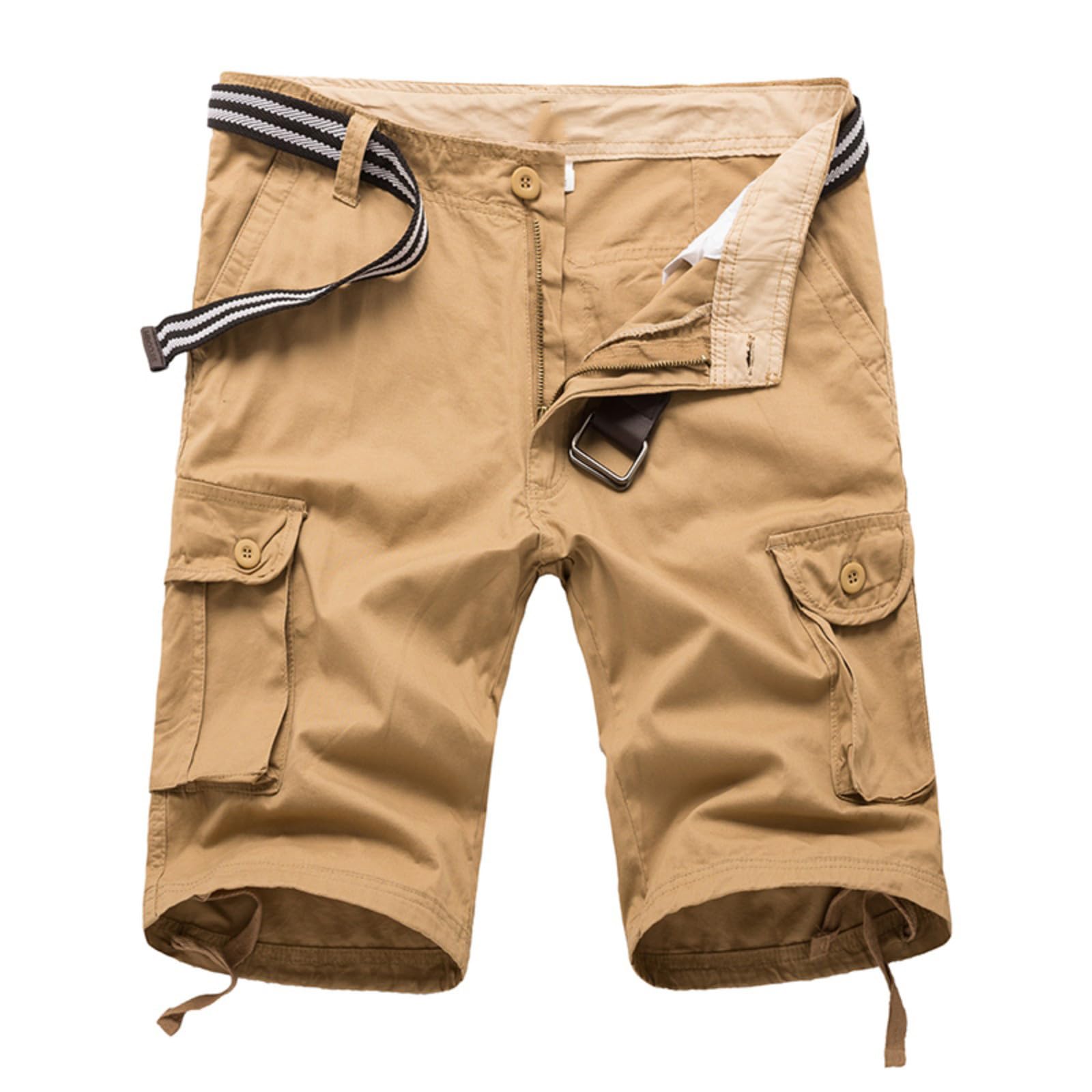 Mens 5" Cargo Shorts Cutton Twill Relaxed Fit Big and Tall Casual Workout Shorts Hiking Fishing Stretch Short Pants