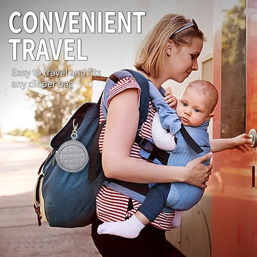 Miniatura 6 de Maveek - Funda para chupete con clip, con cierre para bolsa de pañales o bolsa para bolsa de pañales con capacidad para 2 paquetes para bebés niños