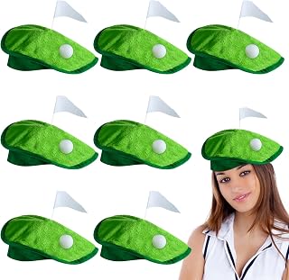 Funny Novelty Golfer Beret Hat with Golf Ball Flag for Party Costume Accessories and Supplies