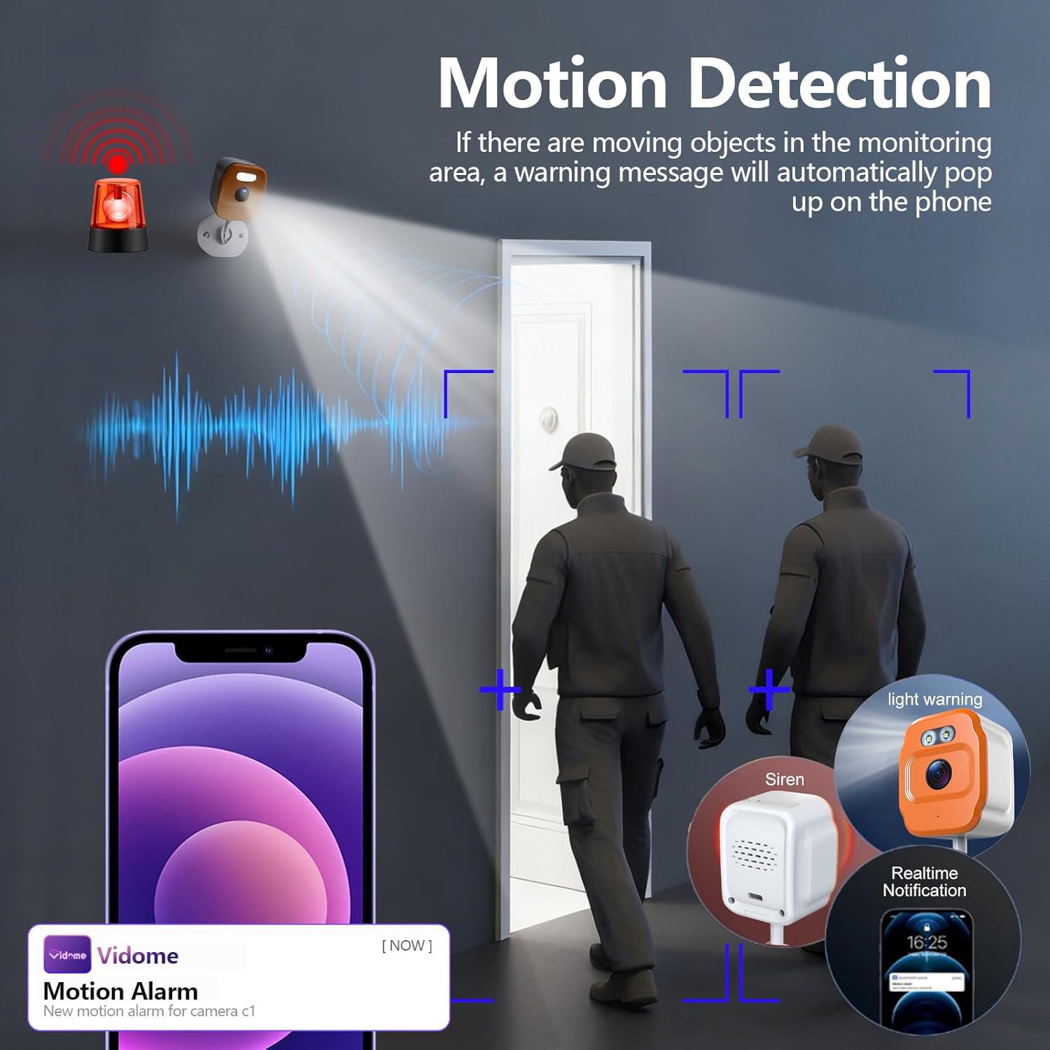 2Pcs 1080P WiFi Security Cameras, Baby Monitor Indoor Security Camera, Cat&Dog Camera with Motion Detection Indoor Camera, Full Color Night Vision,Two-Way Voice and Siren, Cloud Storage