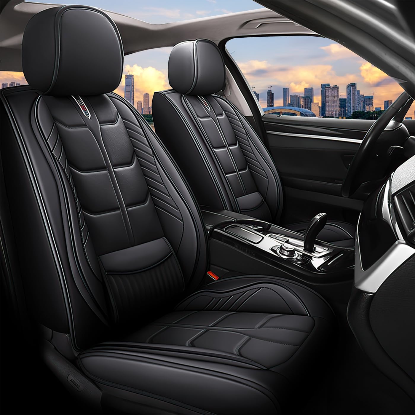 GIYOUL Car Seat Covers Custom Fit for Toyota Camry 2002-2026,Heavy Duty Waterproof & Pet-Friendly | Premium PU Leather | 5-Seats Full Set,Black