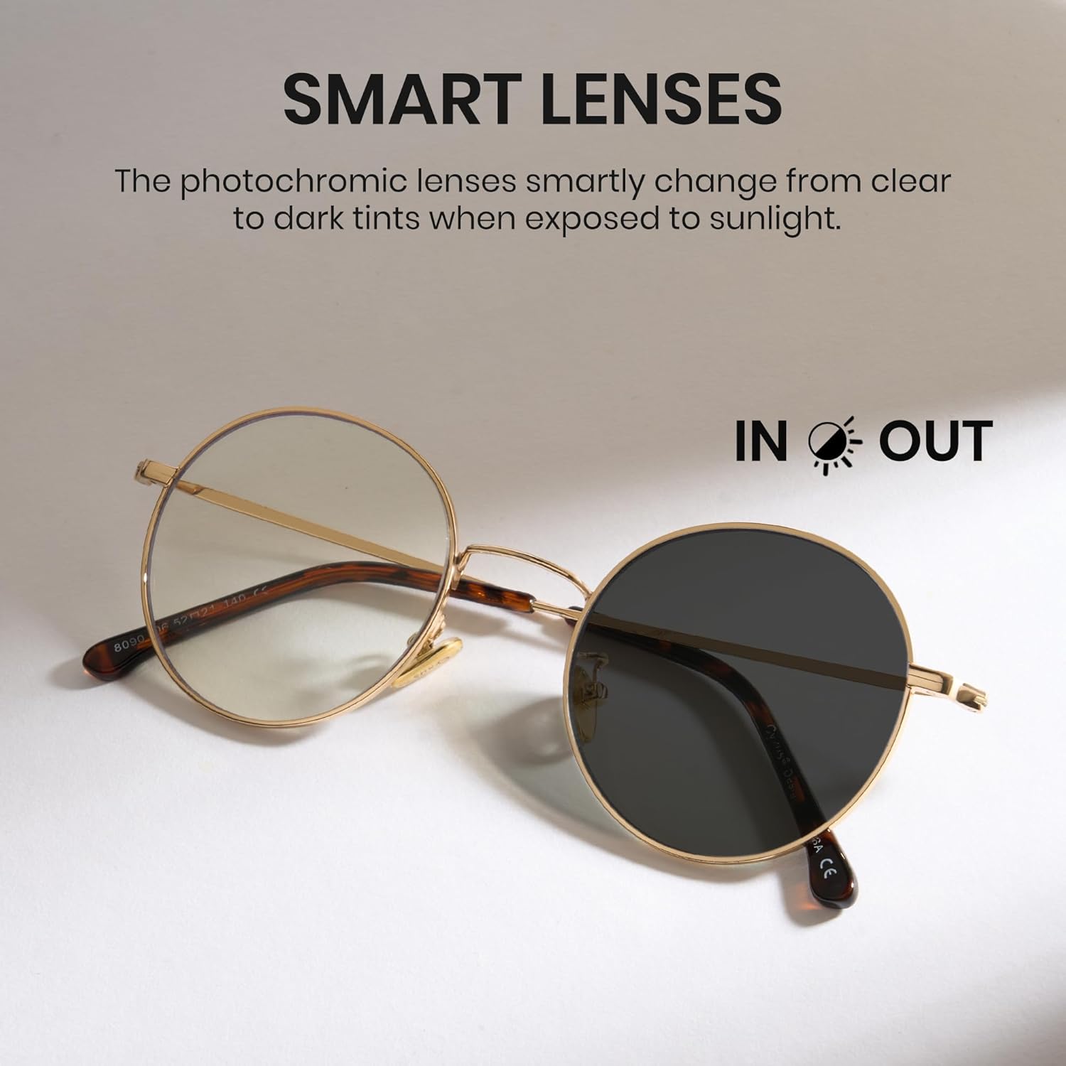 Cyxus Blue Light Glasses for Men and Women, Round Metal Frame Computer Eyeglasses for Office, Gaming, Reading 8090